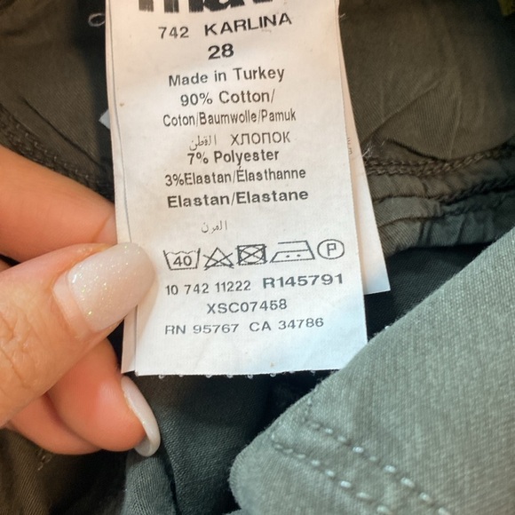 Mavi | Karlina mid rise skinny - Green military Twill Jean pant - 28 NWTs - Picture 6 of 7